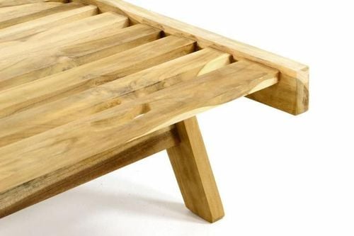 Składany leżak z teakowego drewna DIVERO na Arena.pl