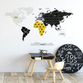 Naklejka Mapa Świata Superbohater DK330 XXL