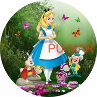 Opłatek na tort Urodziny Alicja w Krainie Czarów