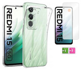 Etui silikonowe do XIAOMI REDMI 15 4G 5G obudowa case 2mm + szkło na ekran