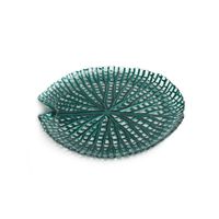 Patera dekoracyjna ze szkła MELA 19X3 turkusowa