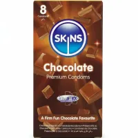 skins chocolate premium - prezerwatywy z aromatem czekolady 8 szt.