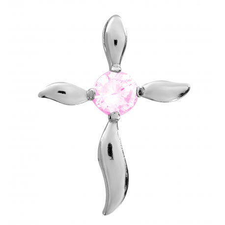 SREBRNY KRZYŻYK OZDOBNY Z CYRKONIĄ SREBRO PRÓBY 925 DOSTĘPNY W RÓŻNYCH KOLORACH na Arena.pl