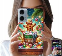 ETUI DO MOTOROLA G24 / G04 - PIERNIK PIERNIKI ŚWIĄTECZNE WZORY +FOLIA