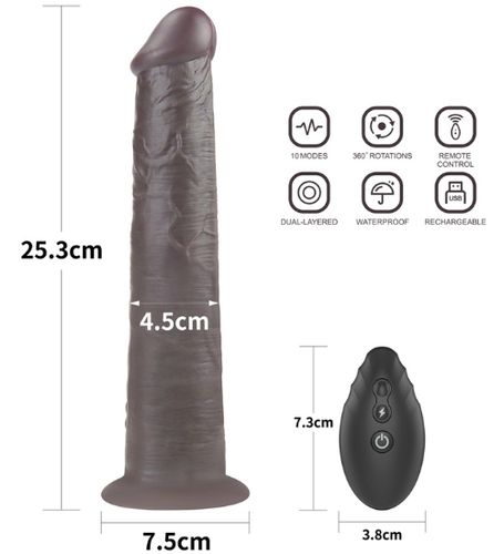 Ciemne dildo z bezprzewodowym pilotem na Arena.pl