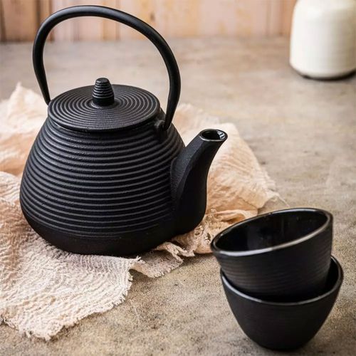 zaparzacz żeliwny dzbanek 1l z filtrem i filiżankami kinghoff kh-1846 na Arena.pl