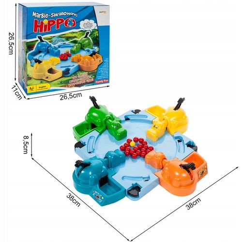 GRA ZRĘCZNOŚCIOWA DLA 4 OSÓB GŁODNE HIPCIE HIPOPOTAM DLA DZIECI RODZINNA na Arena.pl