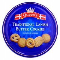 Ciasteczka Ciastka Maślane Kruche Duńskie Queen's w metalowej puszce 500g