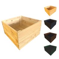 be4nature Doniczka kwadratowa modrzewiowa Nieimpregnowana 50 x 53 cm