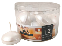 Świece pływające RAK (06989) Home & Style (48/28) biały perła ~4h 12szt.