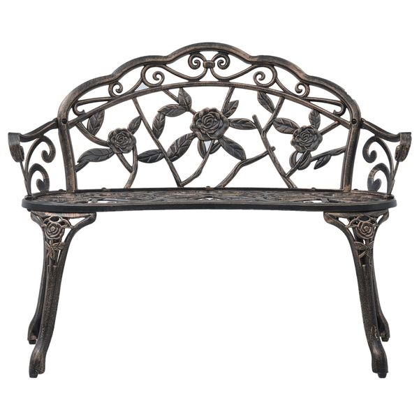 Ławka bistro, 100 cm, brąz, stop aluminium zdjęcie 2