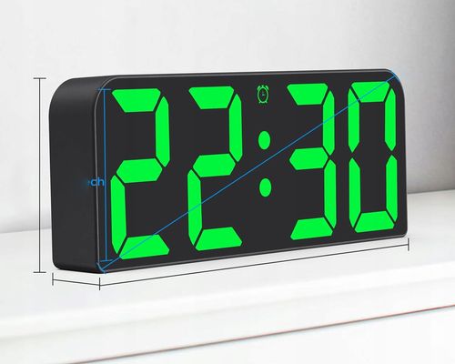 ZEGAR ŚCIENNY BUDZIK Z PILOTEM CYFROWY ZEGAREK Z ALARM TERMOMETR DUŻE CYFRY na Arena.pl