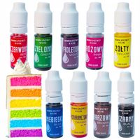 BARWNIKI SPOŻYWCZE W PŁYNIE KOLOROWE DO CIAST TORTÓW KREMU MASY WYDAJNE