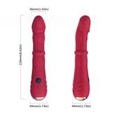 wibrator punktu g jackal czerwony z ruchami posuwistymi usb 22 cm