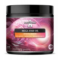 AH Mega Fish Oil 240 kapsułek - omega-3, duża ilość EPA i DHA, zdrowe serce