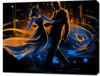 Obraz 90x70cm Taniec w Świetle Nocnej Aury