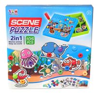 Puzzle konstrukcyjne + śrubokręt, 105 elementów