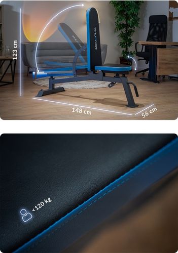 ŁAWECZKA PROFESJONALNA STABILNA TRENINGOWA DWUSTRONNIE REGULOWANA THUNDER na Arena.pl