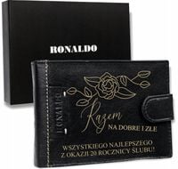 Portfel z grawerem PREZENT NA ROCZNICĘ ŚLUBU