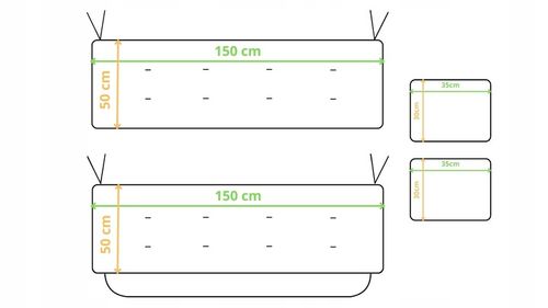 PODUSZKA NA HUŚTAWKĘ OGRODOWĄ 150CM plus DACH 195 X 115 CM na Arena.pl