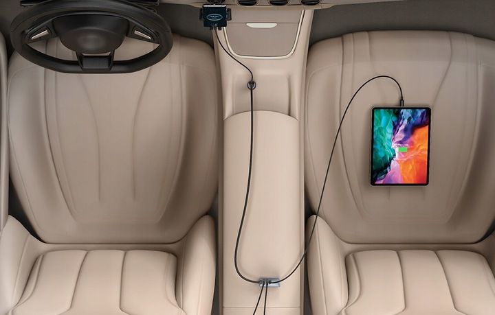 Ładowarka samochodowa Baseus Share Together 2x USB, 2x USB-C, 120W zdjęcie 11