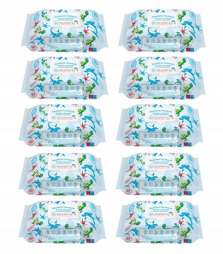 CHUSTECZKI NAWILŻANE DLA DZIECI I NIEMOWLĄT AŻ 99,8% WODY TESTEO 800 sztuk na Arena.pl