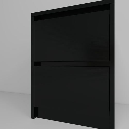 Praktyczna Szafka Nocna CZARNA 2 szuflady stolik nocny loft 42x52x43cm na Arena.pl