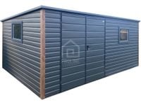 Schowek domek ogrodowy 5x3m brama dwuskrzydłowa 2x okno spad w tył PLG223