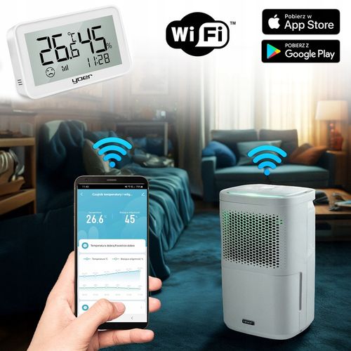 Osuszacz powietrza Pochłaniacz wilgoci Yoer 12L/24h +WiFi +TIMER +higrostat na Arena.pl