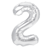 balon foliowy srebrny cyfra 2 100cm urodziny