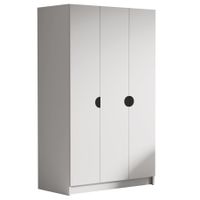 Szafa CAMON 150 cm-pojemna garderoba-BIAŁY+CZARNY