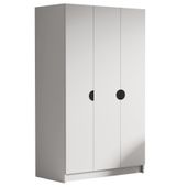 Szafa CAMON 150 cm-pojemna garderoba-BIAŁY+CZARNY