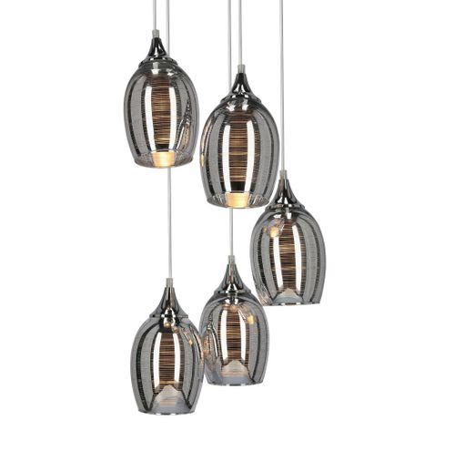 Marina zwis talerz 5x60W E27 chrom na Arena.pl