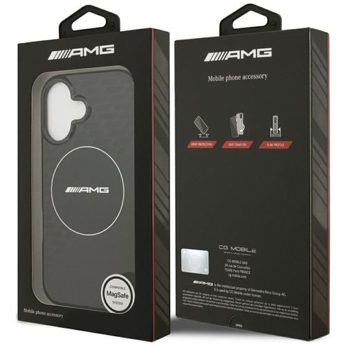 Etui AMG Double Layer Transparent Smocked MagSafe do iPhone 17 czarny na Arena.pl