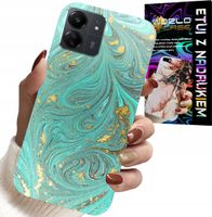 ETUI DO XIAOMI REDMI 13C 4G - MARMURKOWE WZORY + SZKŁO HARTOWANE