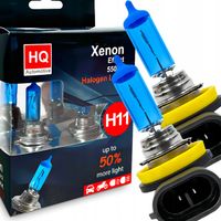 Żarówki H11 5500K HQ Automotive Mocne +50% Światła Xenon Effect OEM BIAŁE