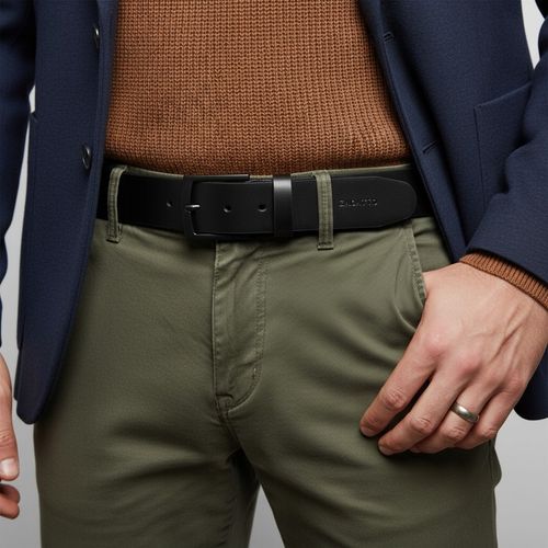 Pasek skórzany męski CZARNY do spodni SZEROKI skóra naturalna ZAGATTO na Arena.pl