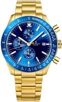 zegarek męski giewont chronograph sapphire złoto niebieski gw8720-b6