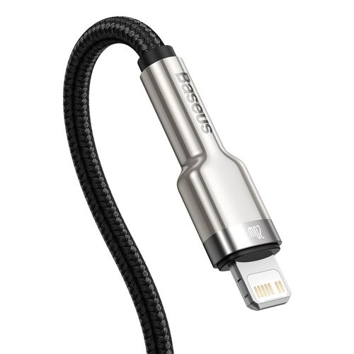 kabel usb-c do lightning baseus cafule, pd, 20w, 1m (czarny) na Arena.pl
