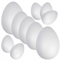 JAJKA STYROPIANOWE mix rozmiarów JAJA 10szt ze styropianu 10-15cm WIELKANOC