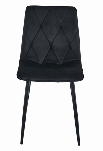 Krzesło LIBRA - czarny aksamit / nogi czarne x 4 na Arena.pl