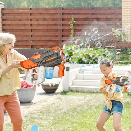 pistolet na bańki i wodę elektryczny automatyczny karabin wodny 2w1 na Arena.pl
