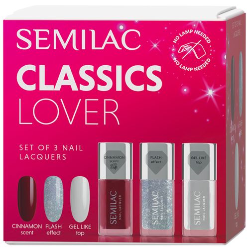 SEMILAC ZESTAW KLASYCZNYCH LAKIERÓW DO PAZNOKCI CLASSICS LOVER SET na Arena.pl