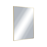 Kuadro lustro łazienkowe 80x60 cm prostokątne, złoty szczotkowany