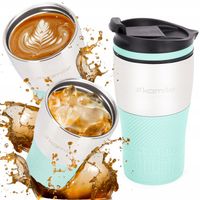 KUBEK TERMICZNY stalowy TERMOS do kawy herbaty szczelny KAMILLE 320ml