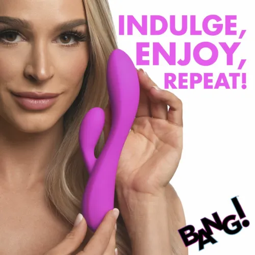 bang! flexible rabbit vibrator dual system fioletowy 19,5cm na Arena.pl
