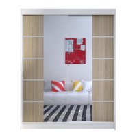 Szafa przesuwna Camino V z lustrem 150cm - BIAŁY/SONOMA