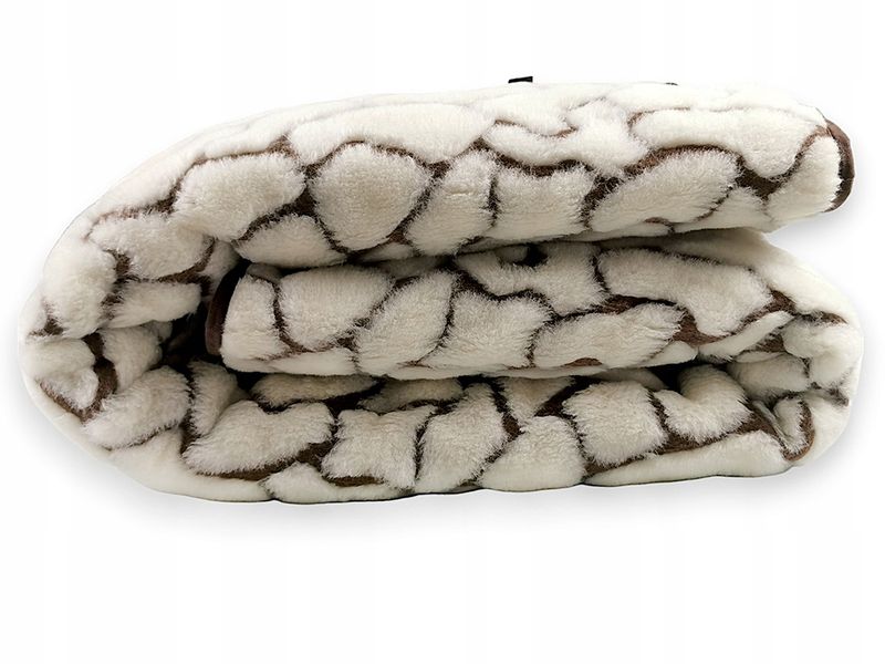 KOŁDRA WEŁNIANA 180x200 KASZMIR GIULIA WOOLMARK KK3 ECRU INDYGOSKLEP zdjęcie 4