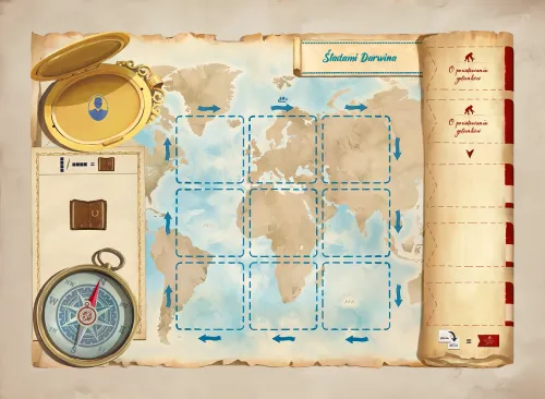 Śladami Darwina Prosta i przyjemna gra rodzinna zbieranie zestawów kafelków na Arena.pl