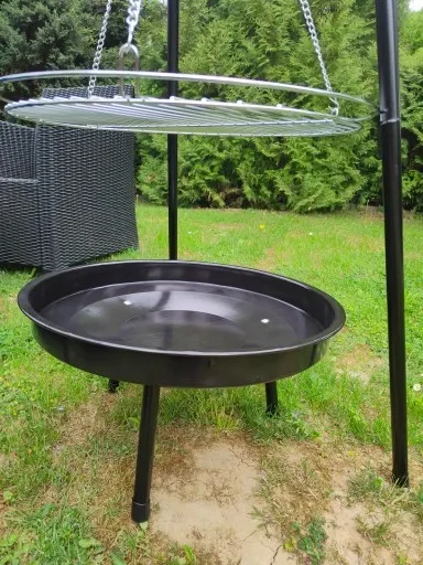 GRILL WISZĄCY OGRODOWY REGUL TRÓJNÓG PALENISKO 3W1 zdjęcie 11